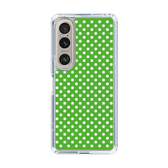 スリムプロテクションケース［ Small Dot - Green ］