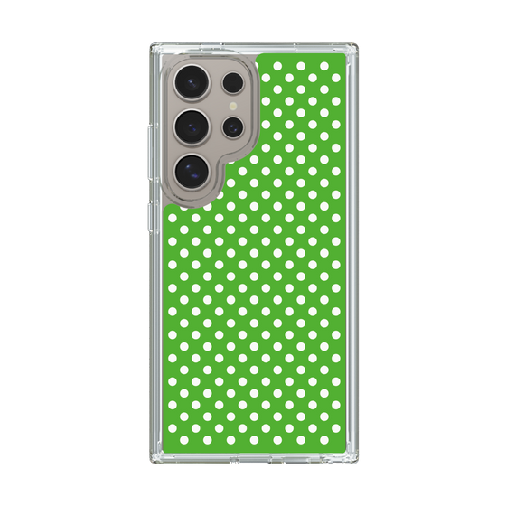 スリムプロテクションケース［ Small Dot - Green ］