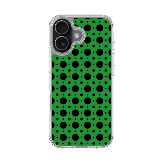 スリムプロテクションケース［ Shower Dot - Green ］