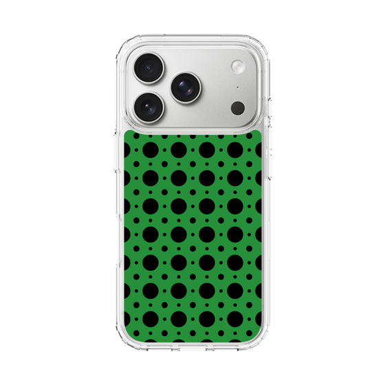 スリムプロテクションケース［ Shower Dot - Green ］