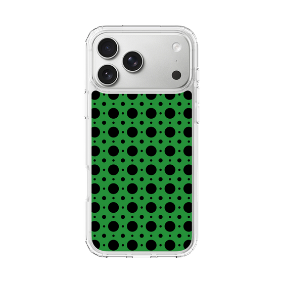 スリムプロテクションケース［ Shower Dot - Green ］