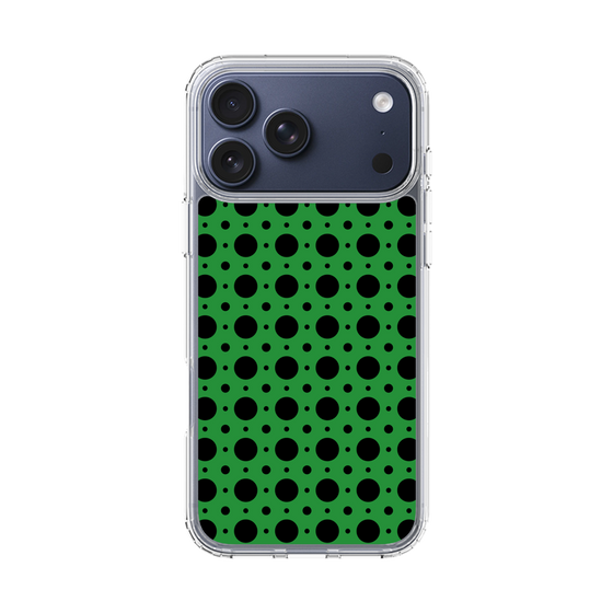 スリムプロテクションケース［ Shower Dot - Green ］