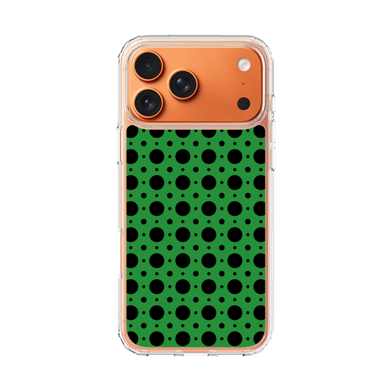 スリムプロテクションケース［ Shower Dot - Green ］