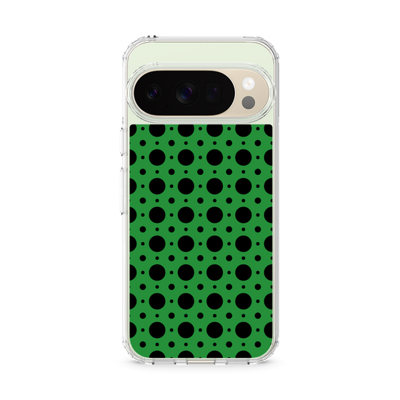 スリムプロテクションケース［ Shower Dot - Green ］