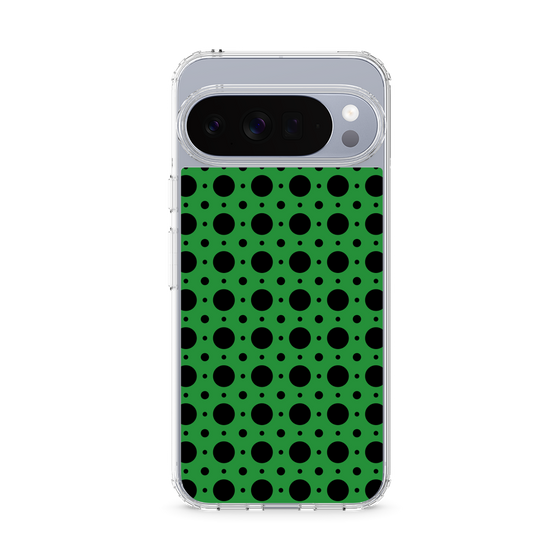 スリムプロテクションケース［ Shower Dot - Green ］
