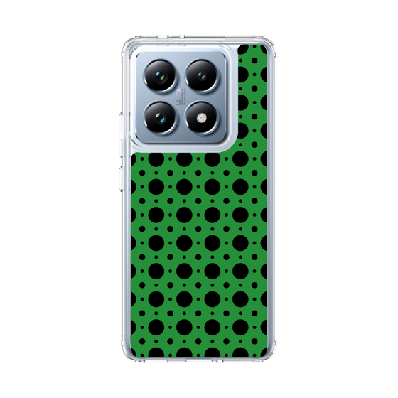 スリムプロテクションケース［ Shower Dot - Green ］