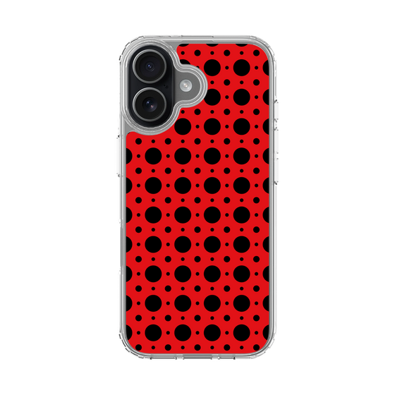 スリムプロテクションケース［ Shower Dot - Red ］