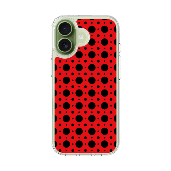 スリムプロテクションケース［ Shower Dot - Red ］