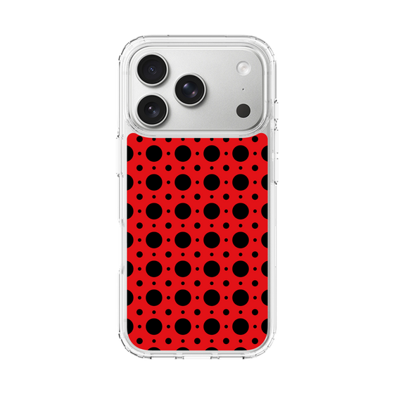スリムプロテクションケース［ Shower Dot - Red ］