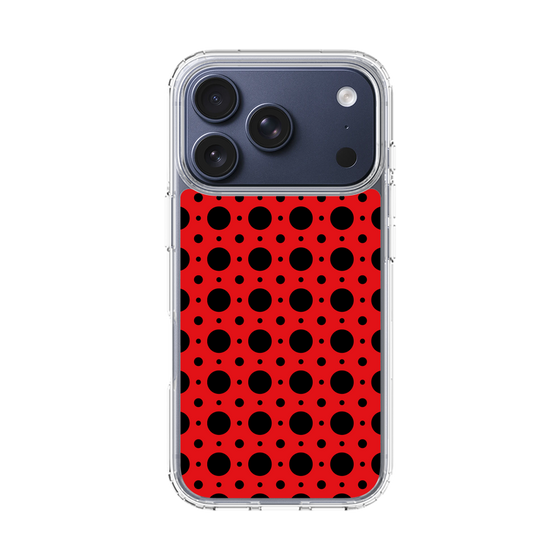 スリムプロテクションケース［ Shower Dot - Red ］
