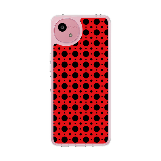 スリムプロテクションケース［ Shower Dot - Red ］