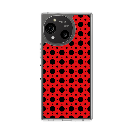 スリムプロテクションケース［ Shower Dot - Red ］