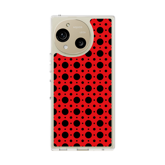 スリムプロテクションケース［ Shower Dot - Red ］