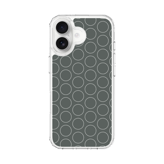 スリムプロテクションケース［ Dot Circle - Gray ］