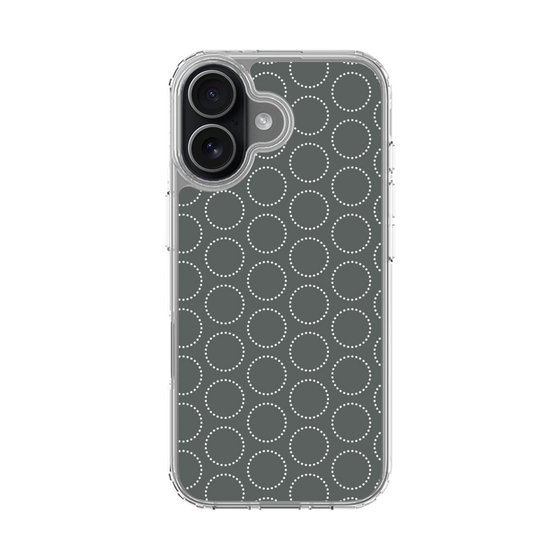 スリムプロテクションケース［ Dot Circle - Gray ］