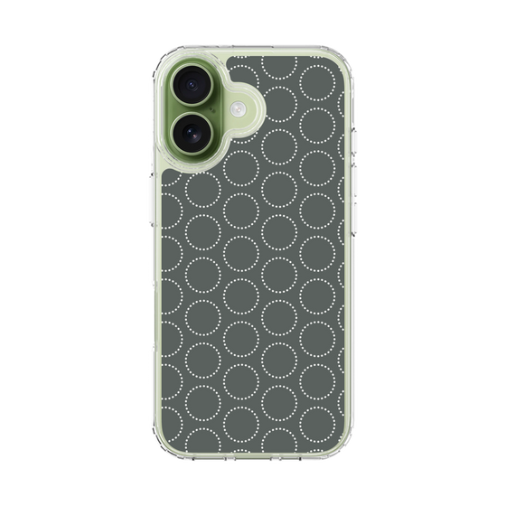 スリムプロテクションケース［ Dot Circle - Gray ］