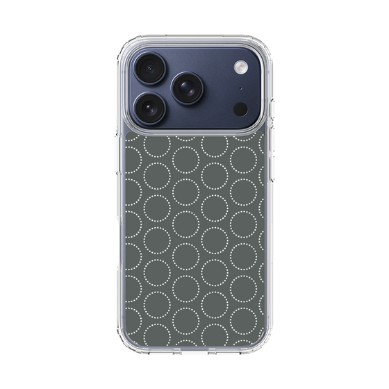 スリムプロテクションケース［ Dot Circle - Gray ］