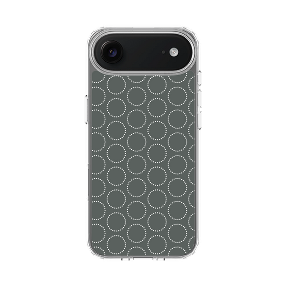 スリムプロテクションケース［ Dot Circle - Gray ］