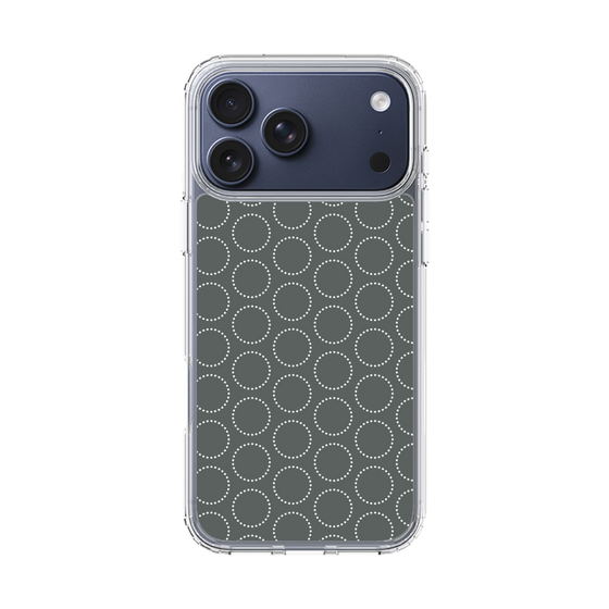 スリムプロテクションケース［ Dot Circle - Gray ］