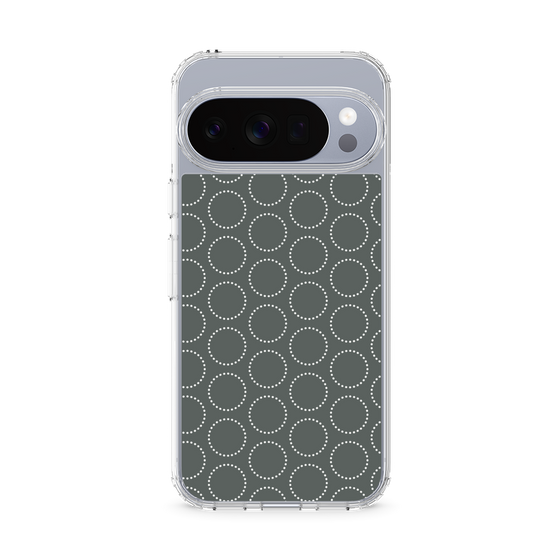 スリムプロテクションケース［ Dot Circle - Gray ］