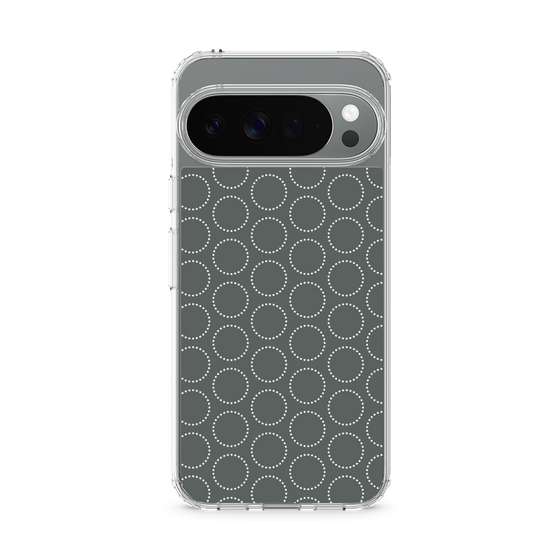 スリムプロテクションケース［ Dot Circle - Gray ］