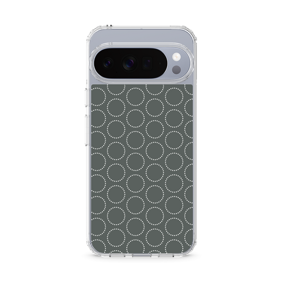 スリムプロテクションケース［ Dot Circle - Gray ］