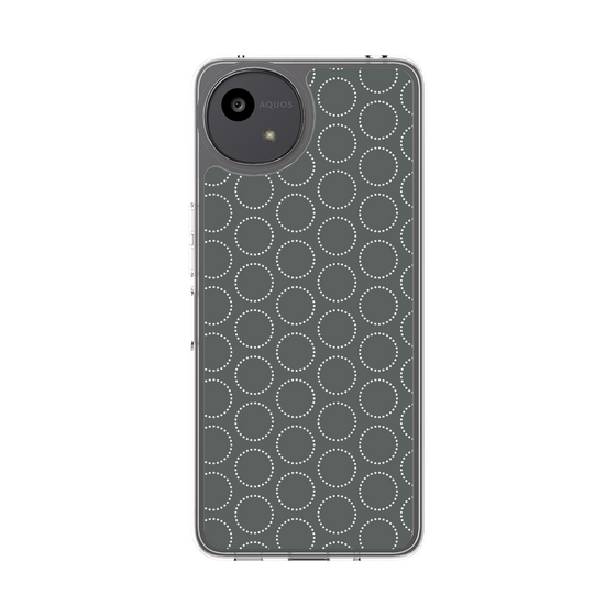スリムプロテクションケース［ Dot Circle - Gray ］