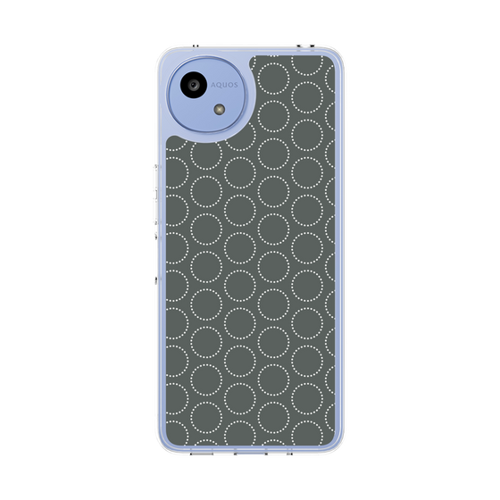 スリムプロテクションケース［ Dot Circle - Gray ］
