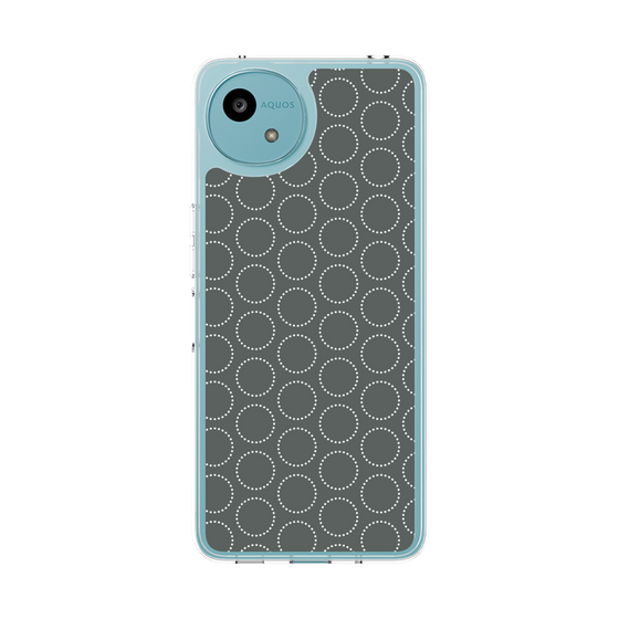 スリムプロテクションケース［ Dot Circle - Gray ］