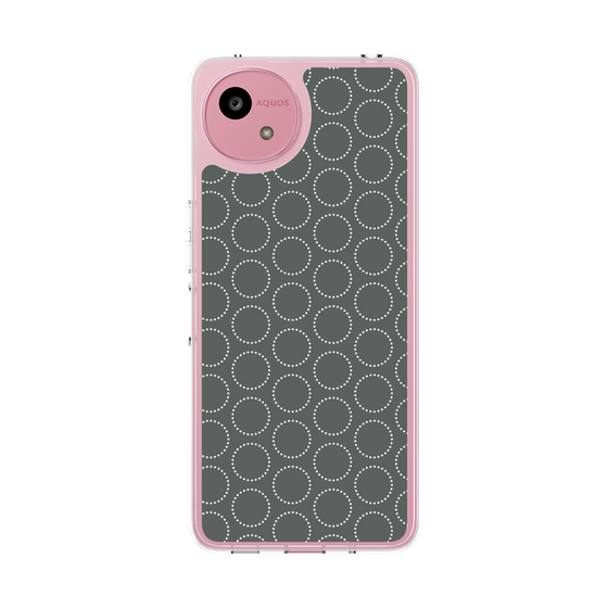 スリムプロテクションケース［ Dot Circle - Gray ］