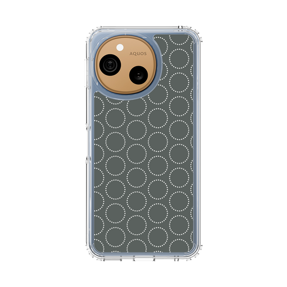 スリムプロテクションケース［ Dot Circle - Gray ］