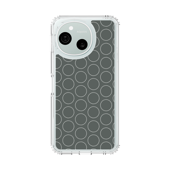 スリムプロテクションケース［ Dot Circle - Gray ］