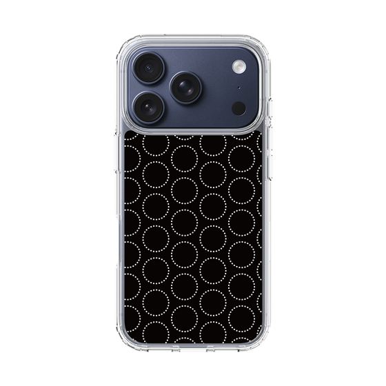 スリムプロテクションケース［ Dot Circle - Black ］