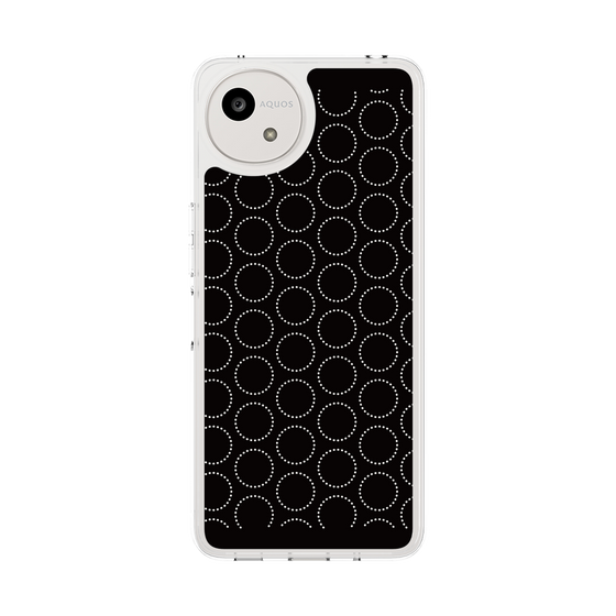 スリムプロテクションケース［ Dot Circle - Black ］