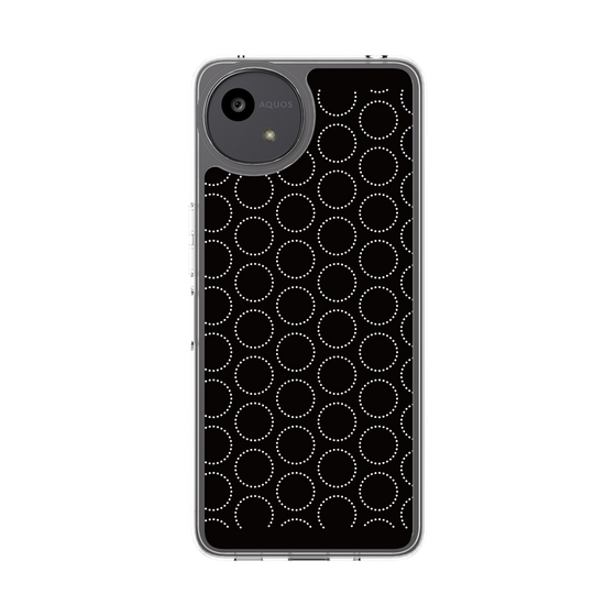 スリムプロテクションケース［ Dot Circle - Black ］