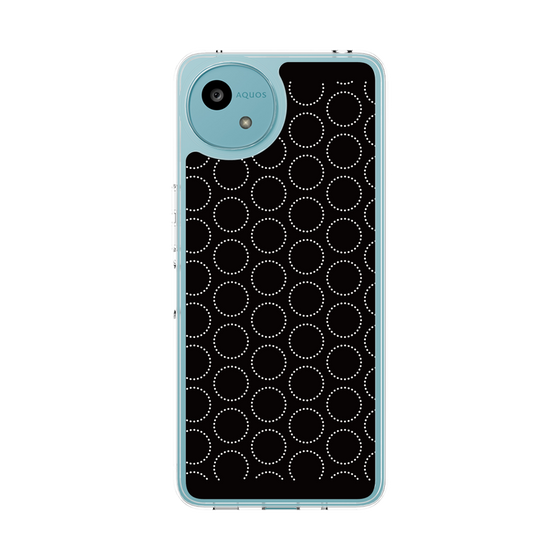 スリムプロテクションケース［ Dot Circle - Black ］