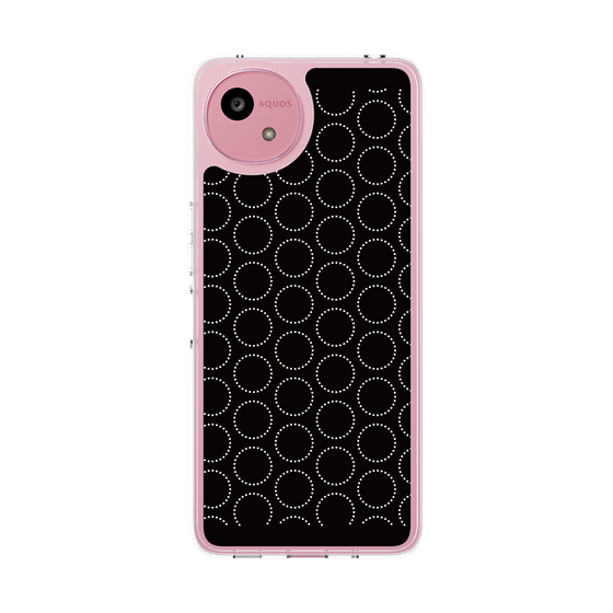 スリムプロテクションケース［ Dot Circle - Black ］