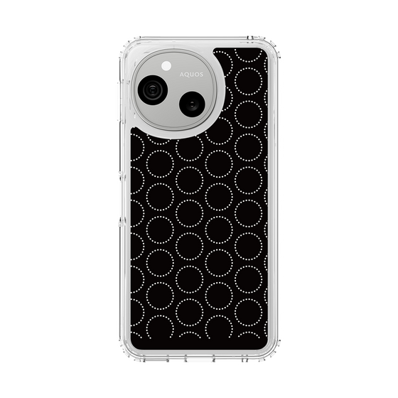 スリムプロテクションケース［ Dot Circle - Black ］