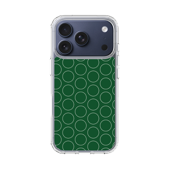スリムプロテクションケース［ Dot Circle - Green ］
