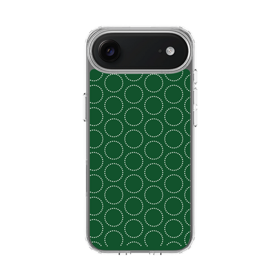 スリムプロテクションケース［ Dot Circle - Green ］