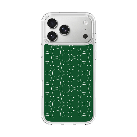 スリムプロテクションケース［ Dot Circle - Green ］