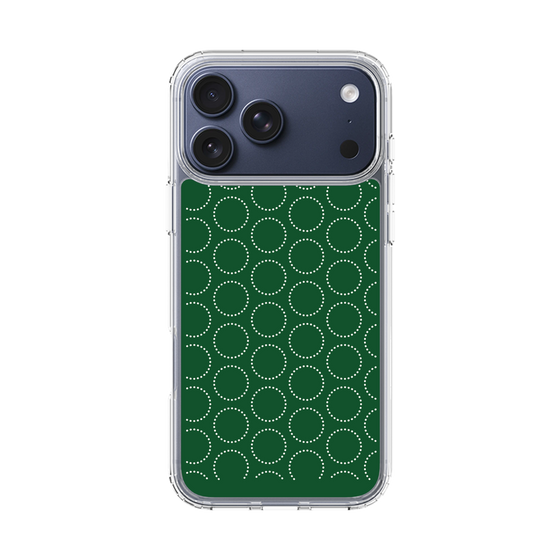 スリムプロテクションケース［ Dot Circle - Green ］