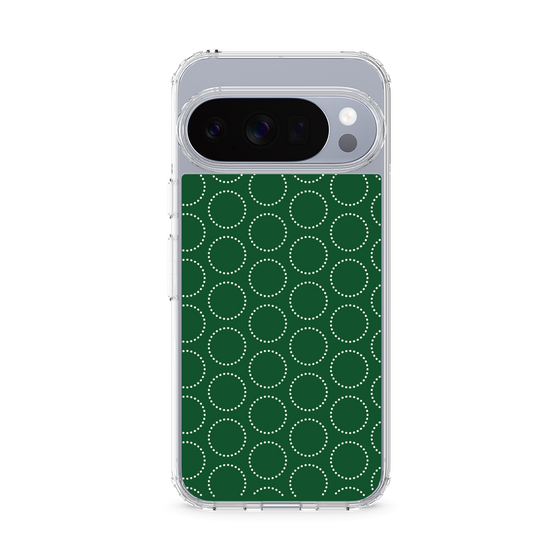 スリムプロテクションケース［ Dot Circle - Green ］