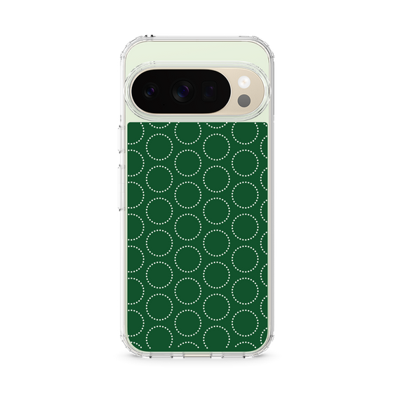 スリムプロテクションケース［ Dot Circle - Green ］