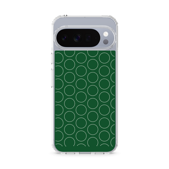 スリムプロテクションケース［ Dot Circle - Green ］