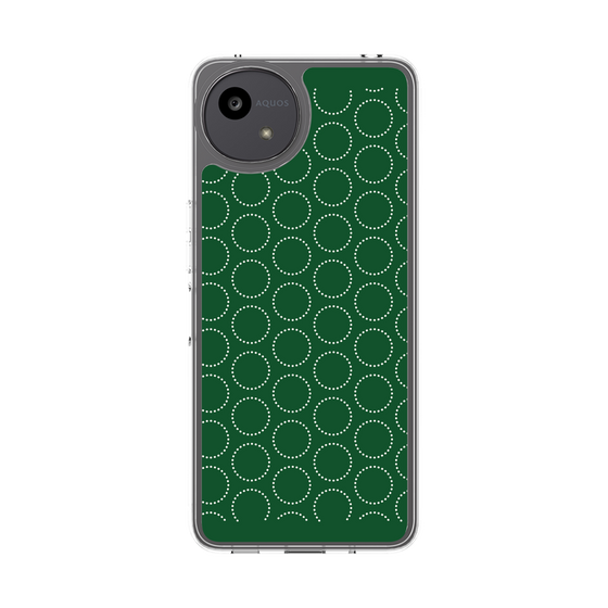 スリムプロテクションケース［ Dot Circle - Green ］