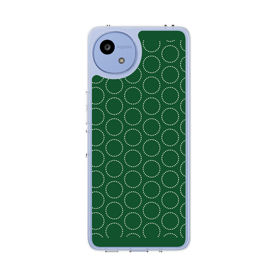 スリムプロテクションケース［ Dot Circle - Green ］