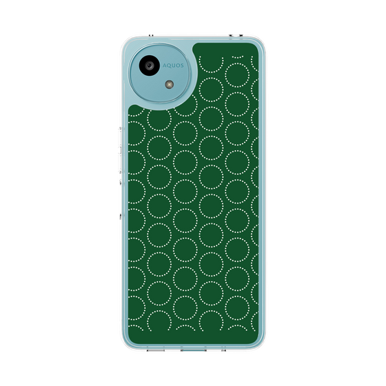 スリムプロテクションケース［ Dot Circle - Green ］