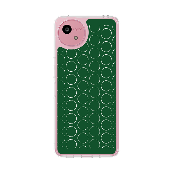 スリムプロテクションケース［ Dot Circle - Green ］