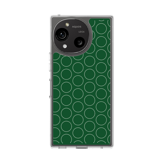 スリムプロテクションケース［ Dot Circle - Green ］
